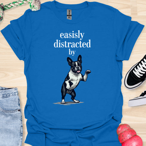 Easily distracted by bulldogs - V8 - Standing Happy T-Shirt